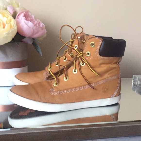 TIMBERLAND Cognac Lace Up Boots - Picture 2 of 14